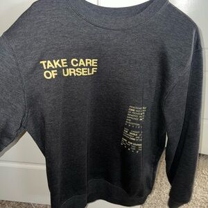 Take Care of Urself Charcoal Sweatshirt Fanboy